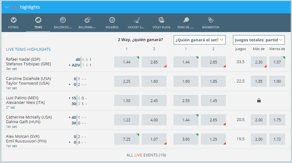 Apuestas en vivo en Sportingbet México