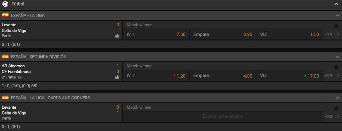Betsson apuestas en vivo