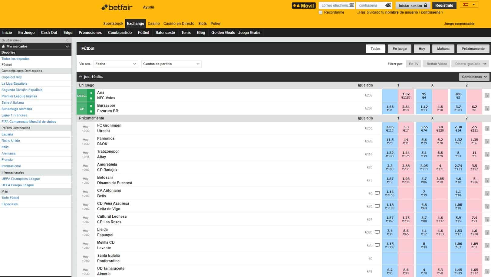 betfair apuestas de intercambio