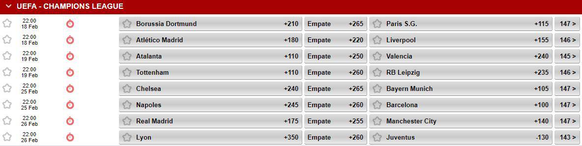 Momios apuestas caliente