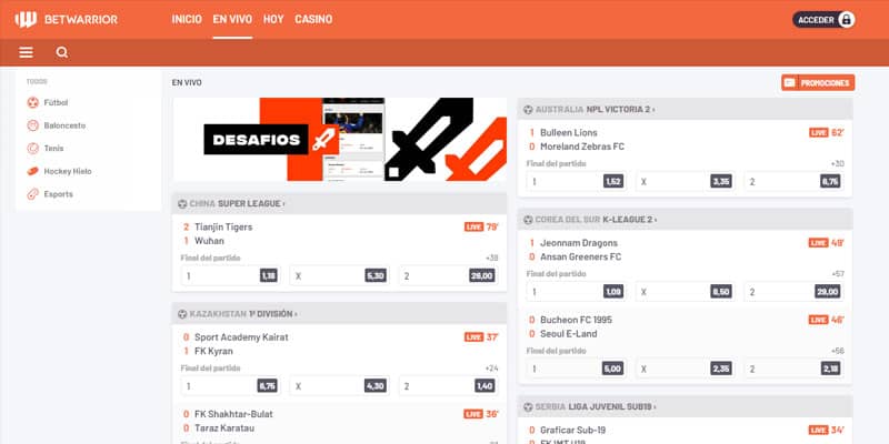 apuestas en vivo betwarrior