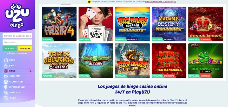 PlayUZU México Juegos de Casino